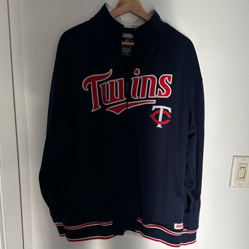 Stitches Navy and Red Twins Lightweight Jacket